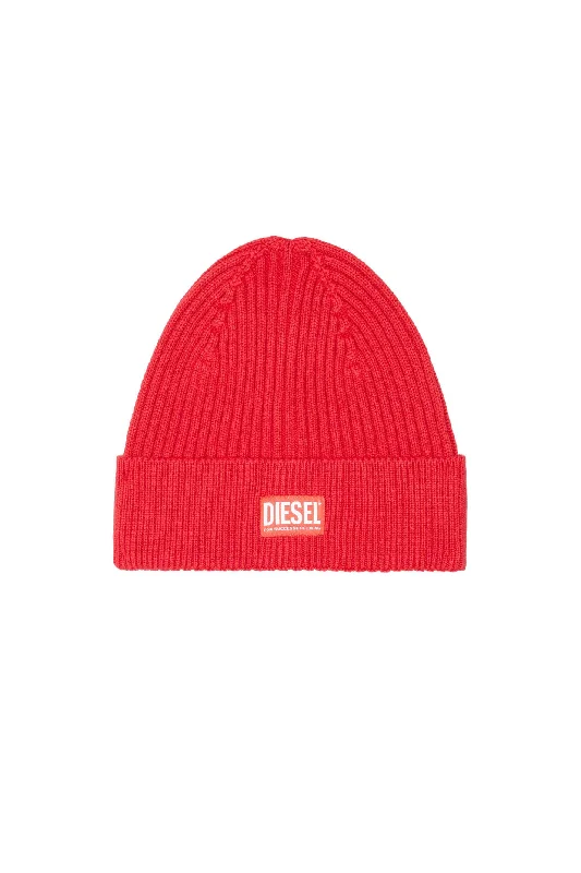 beanies with stylish features-  Diesel K-Coder-H 2x2 Red