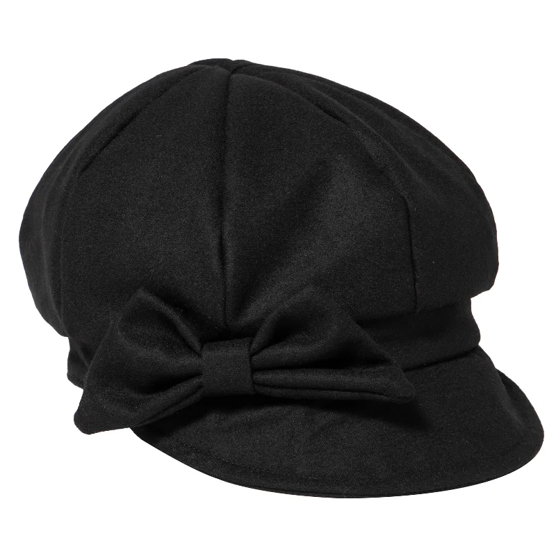 women's straw sun hats for outdoor adventures-Women's Wool Cap With Bow