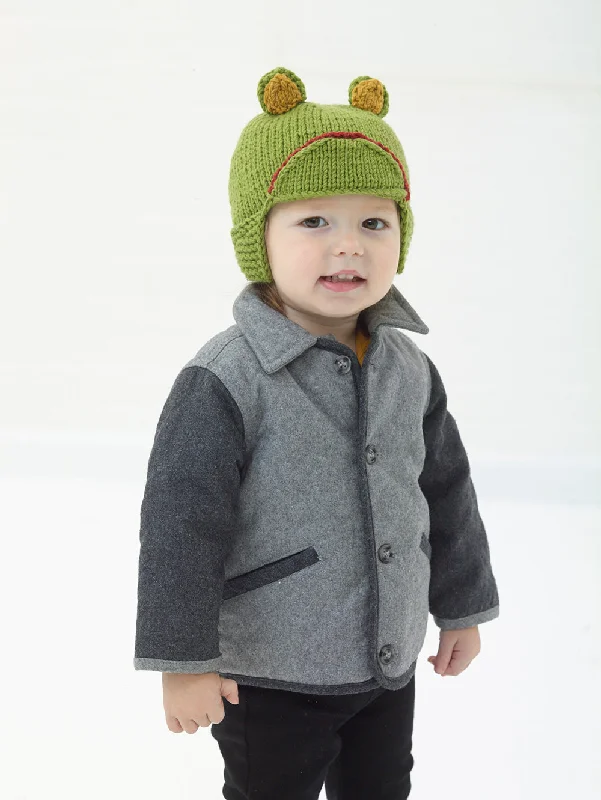 beanies with adjustable knit-  Frog Hat (Knit)