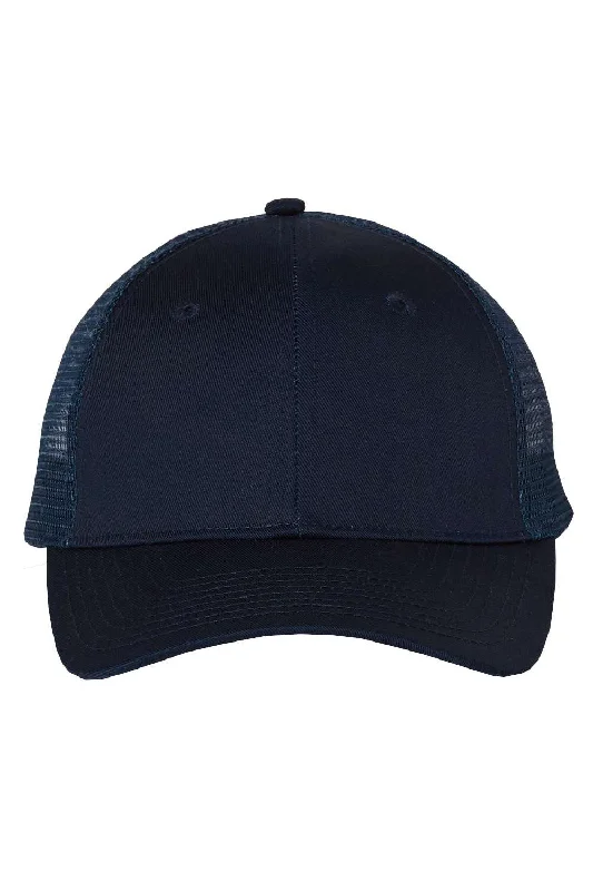 Men's hats for outdoor adventures in winter-mens hats for outdoor comfort-Valucap Mens Mesh Back Twill Snapback Trucker Hat - Navy Blue