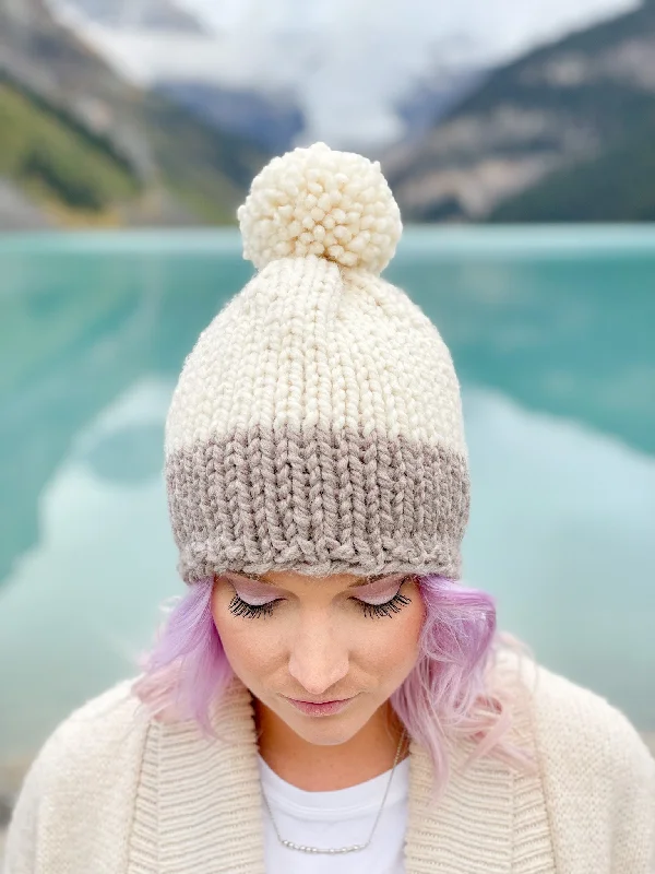 beanies with ventilation-  Knit Kit - Snow Cap Hat