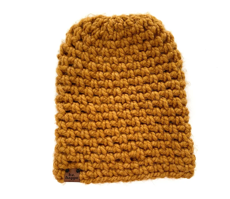 beanies for casual wear in winter-  Wholesale Simple Slouch Hat | Butterscotch