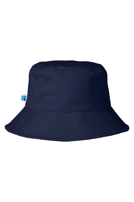 Bucket hats for ultimate comfort and sun protection-Russell Athletic Mens Core Bucket Hat - Navy Blue