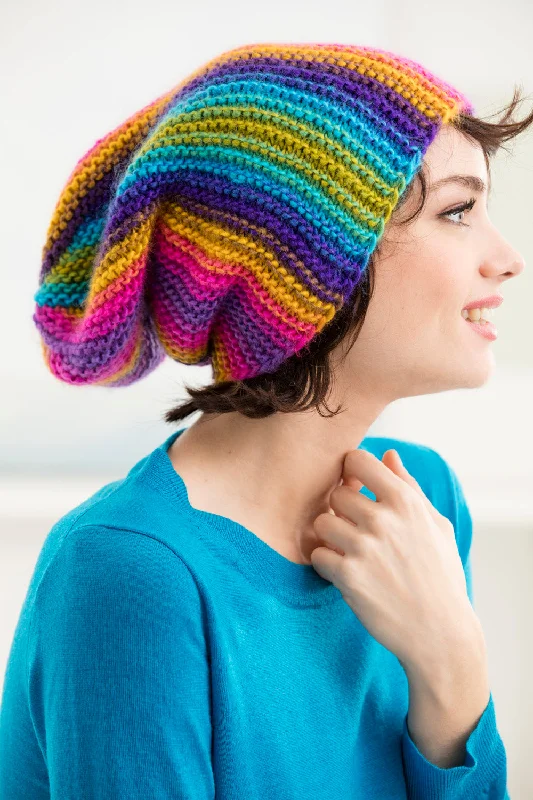 beanies for cool evenings-  Rainbow Ridges Hat (Knit)