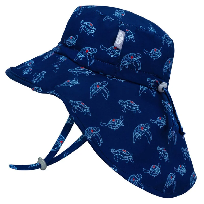 beanies for outdoor sports-  Size XL (5-12 years): Jan & Jul Aqua Dry Adventure Hat - Turtle