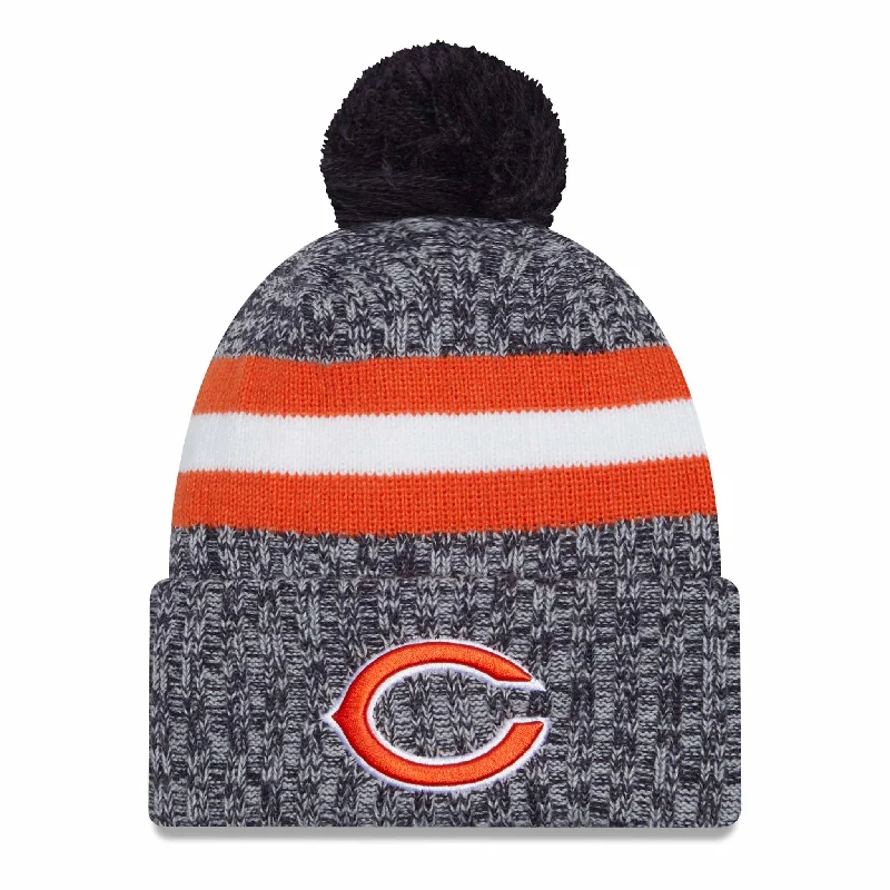 beanies for keeping cozy in winter-  Chicago Bears 2023 Sideline "C" Knit Hat