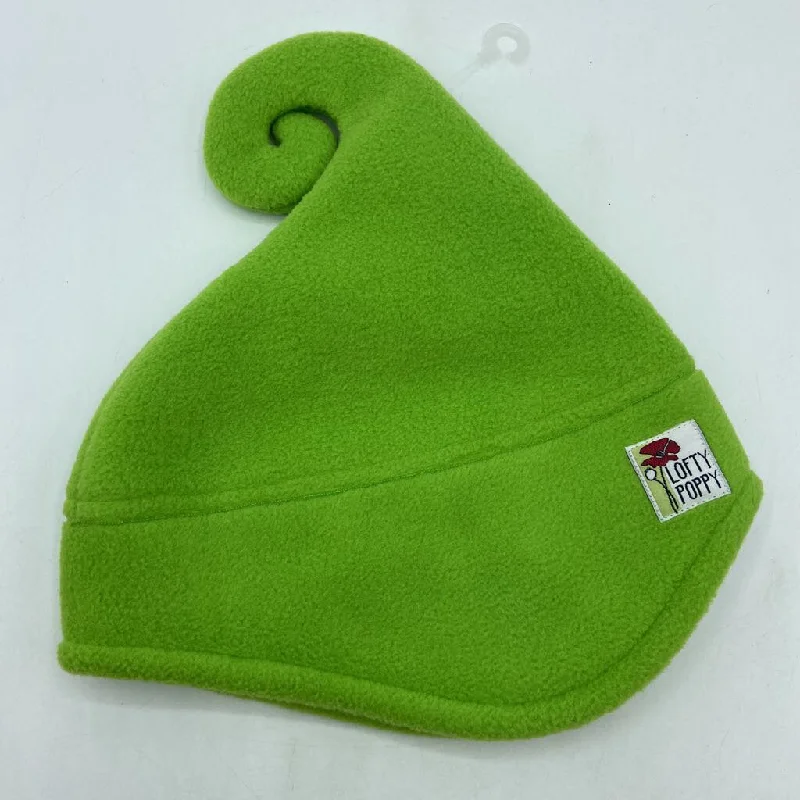 beanies for ski trips-  Size S (6m-2T): Lofty Poppy Locally Made GREEN Fleece Hat - NEW