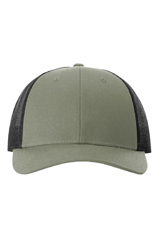 Men's hats for travel in chilly climates-mens hats with performance features-Richardson Mens Snapback Trucker Hat - Loden Green/Black