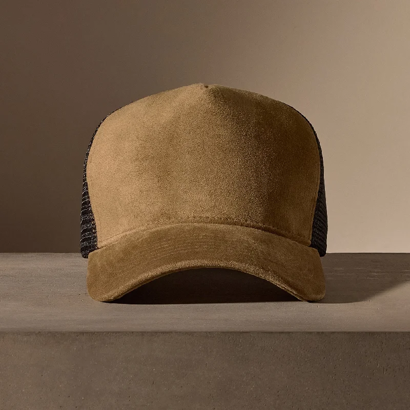 beanies for urban style-  Suede Trucker Hat - String