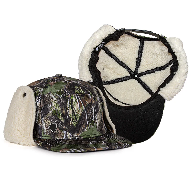 beanies for street style-  Billed Trapper Hat | Dregs Forest Camo