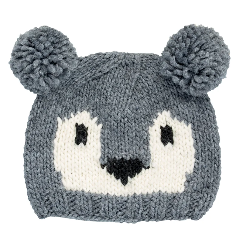 beanies for snowy weather-  Womens Koala Pom Beanie