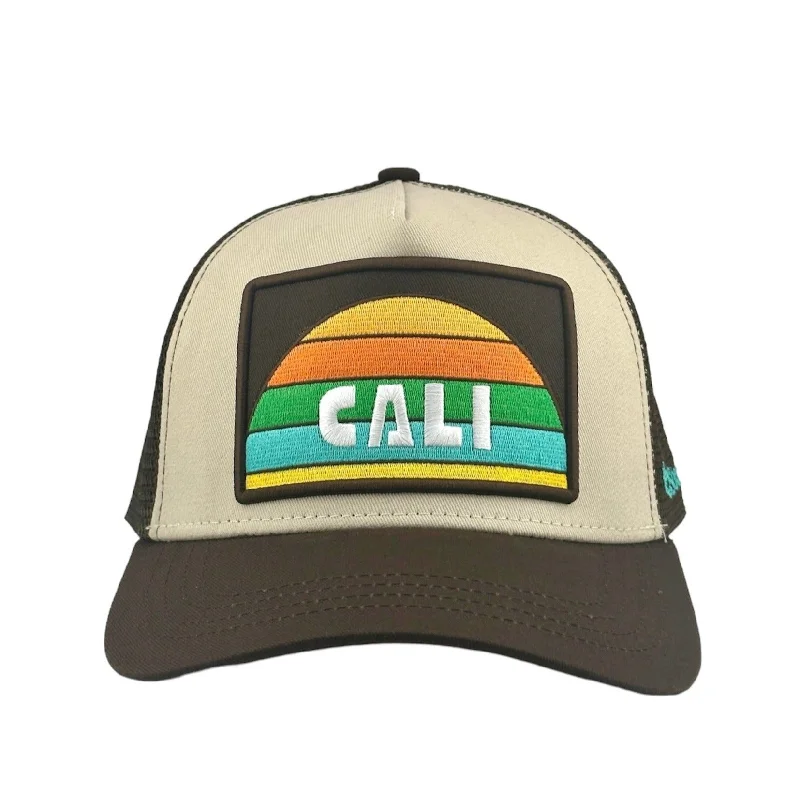 beanies for casual wear in winter-  Cali Sunset Trucker - Tan/Brown