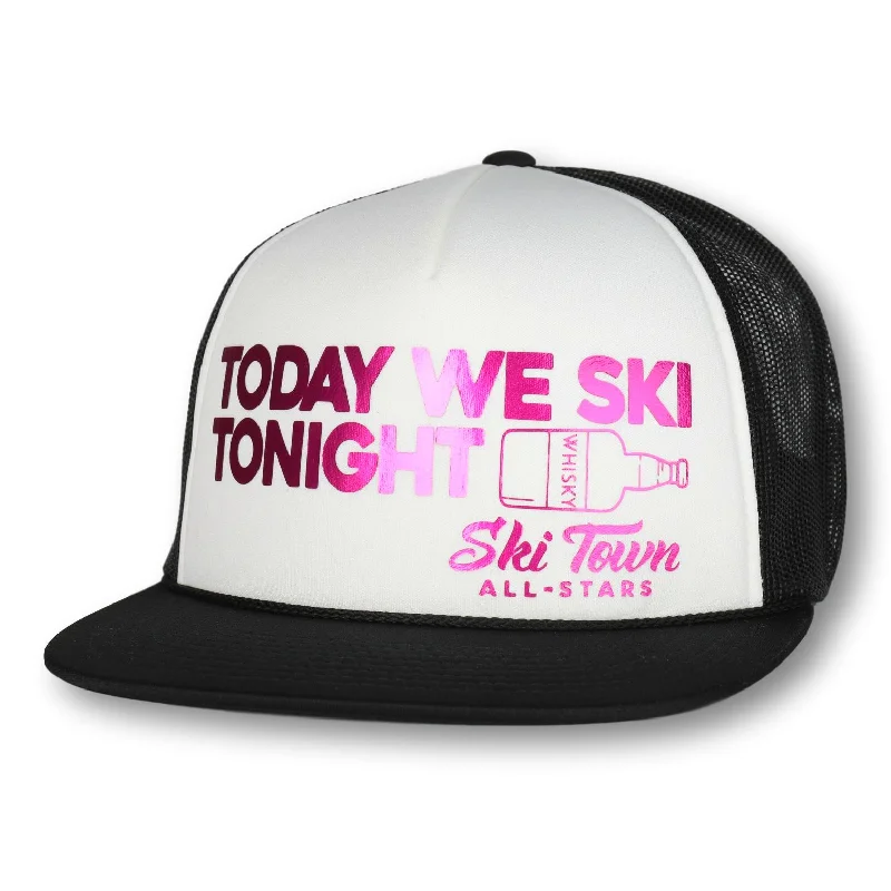 BLACK/WHITE/BLACK W/ METALLIC PINK LOGO