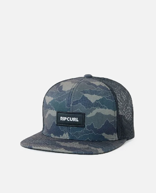 beanies with detachable pompom-  Rip Curl Combo Trucker Hat-Black/Olive