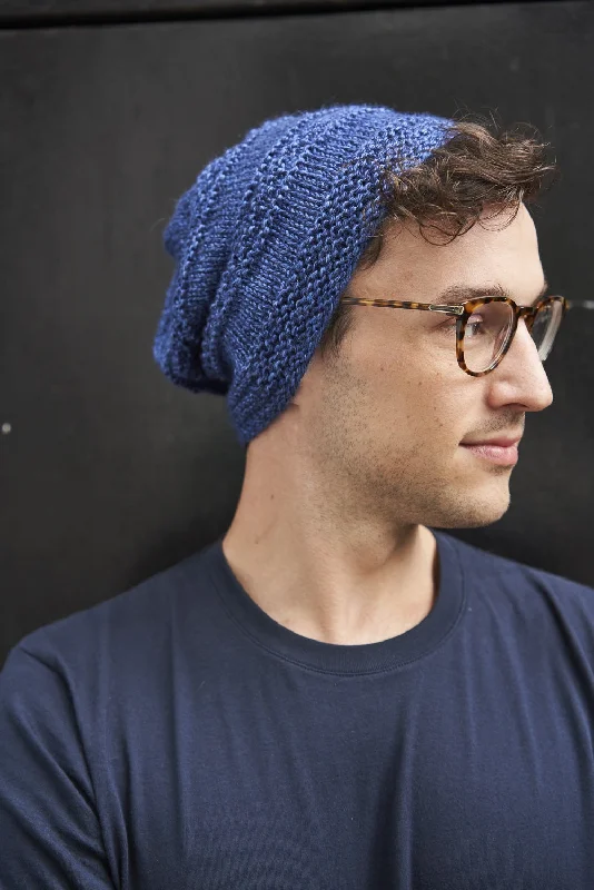 beanies for cold weather layering-  Ridged Slouch Hat  (Knit)