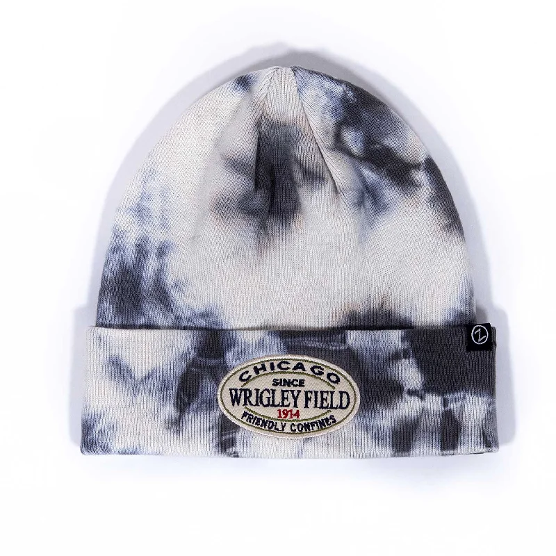 beanies for cold winter nights-  Wrigley Field Rampart Tie Dye Cuffed Knit Hat