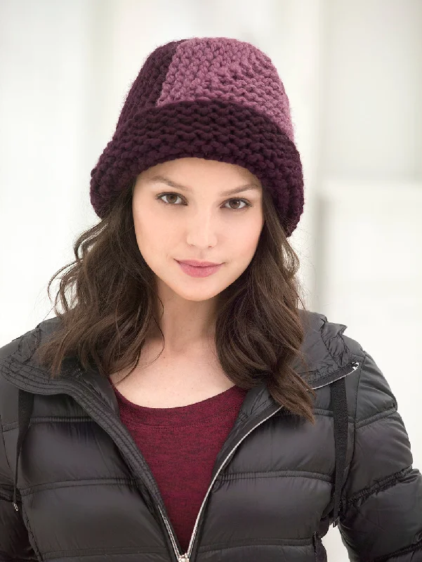 beanies for fall and winter-  Mitered Hat (Knit)