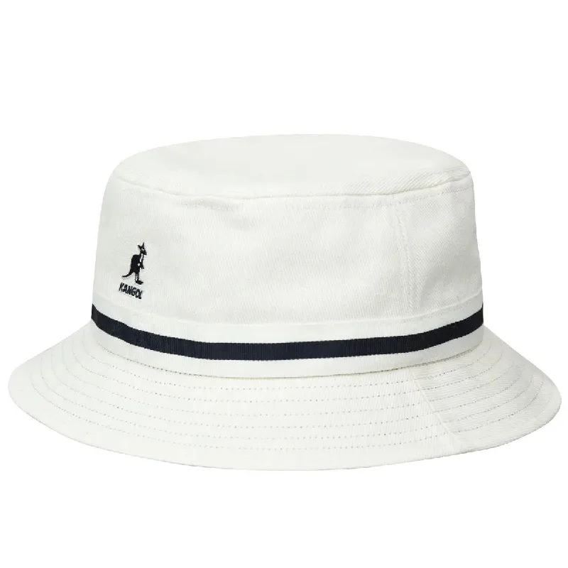 Bucket hats for city adventures in the summer-Kangol Stripe Lahinch Classic Cotton Bucket Hat