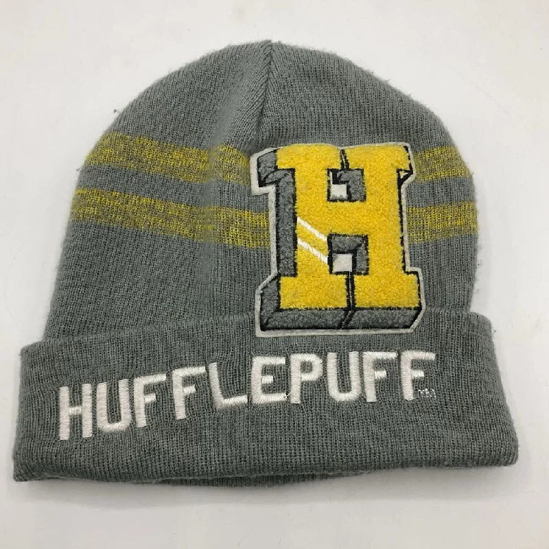 beanies for winter travel-  Size OS: Harry Potter Grey/Yellow Hufflepuff Beanie