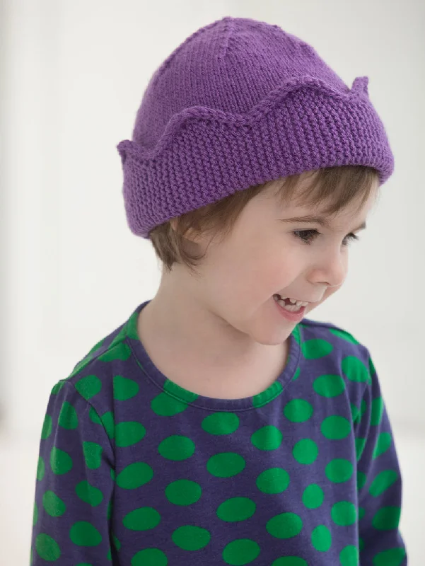 beanies with ribbed cuffs-  Baby Crown Hat Pattern (Knit) - Version 2