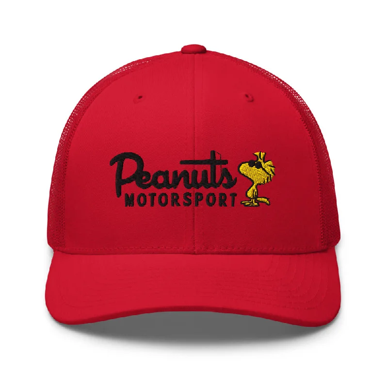 beanies for trips to the mountains-  Peanuts Motorsport Trucker Hat