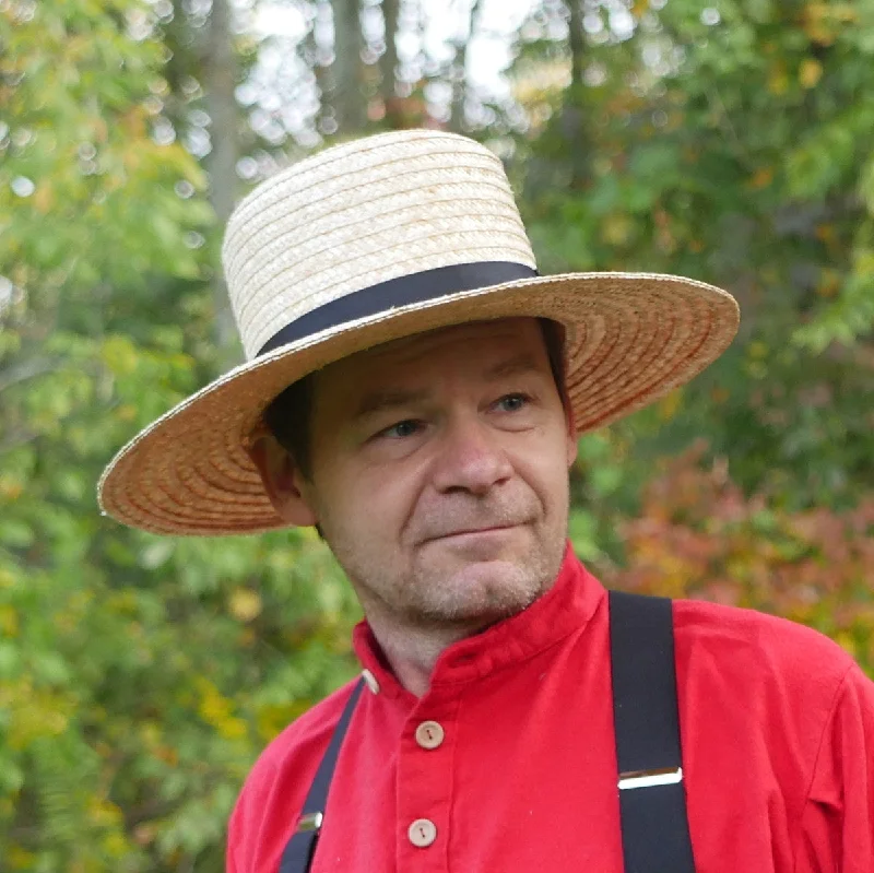 beanies with subtle details-  Men's Straw Hat