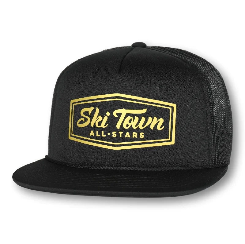 beanies with thin knit-  Ski Town All-Stars LOGO