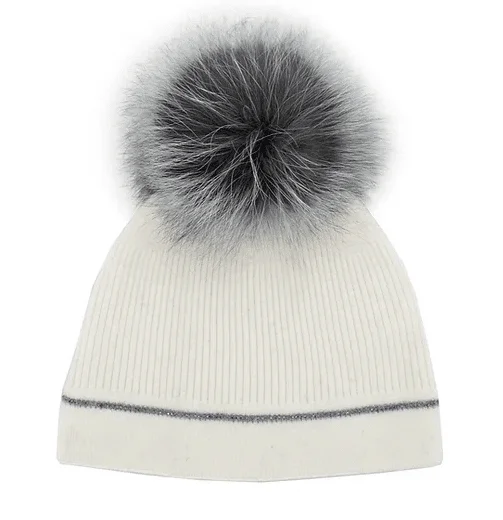 White Grey Pom