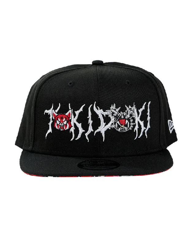 beanies with pompom-  New Era tokidoki x Aggretsuko Toki Death Metal Snapback