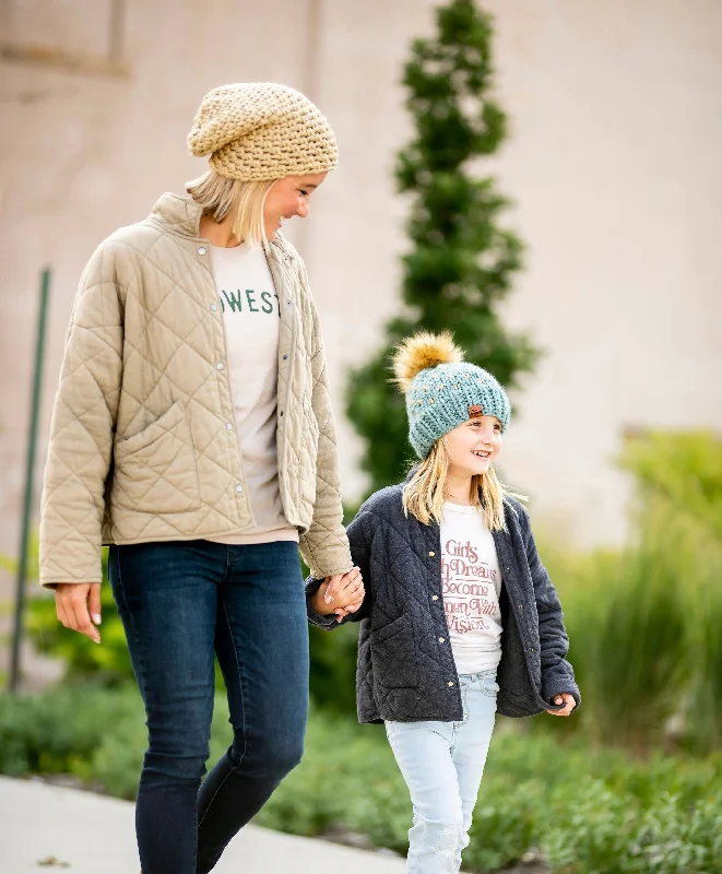 beanies for kids-  Mommy + Me | Simple Slouch + Happe Hearts | Peanut