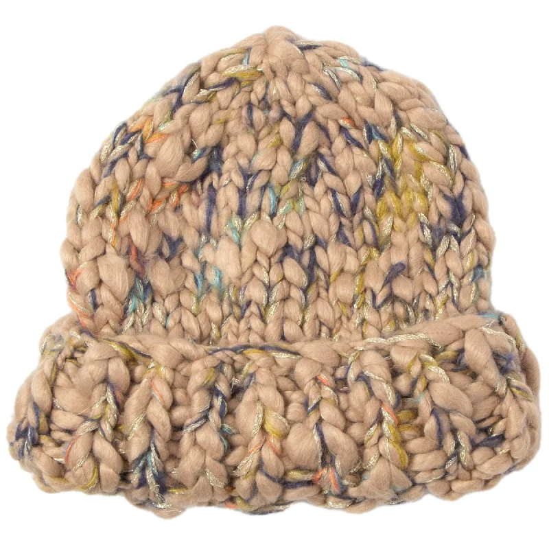 beanies with soft cotton-  Peaches - Chunky Cable Knit Beanie