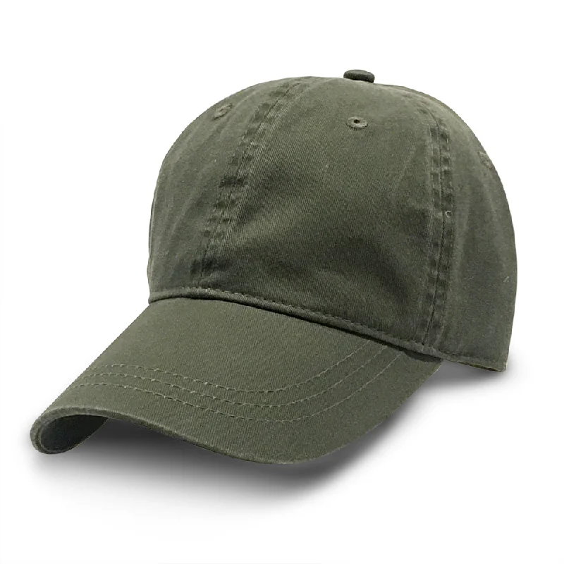 Baseball caps with embroidered team logos-Green Washed - Unstructured Baseball Cap