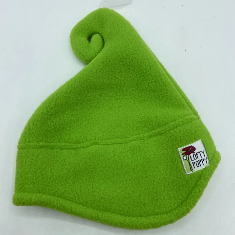 beanies with windproof design-  Size XS (0-6m): Lofty Poppy Locally Made GREEN Fleece Hat - NEW