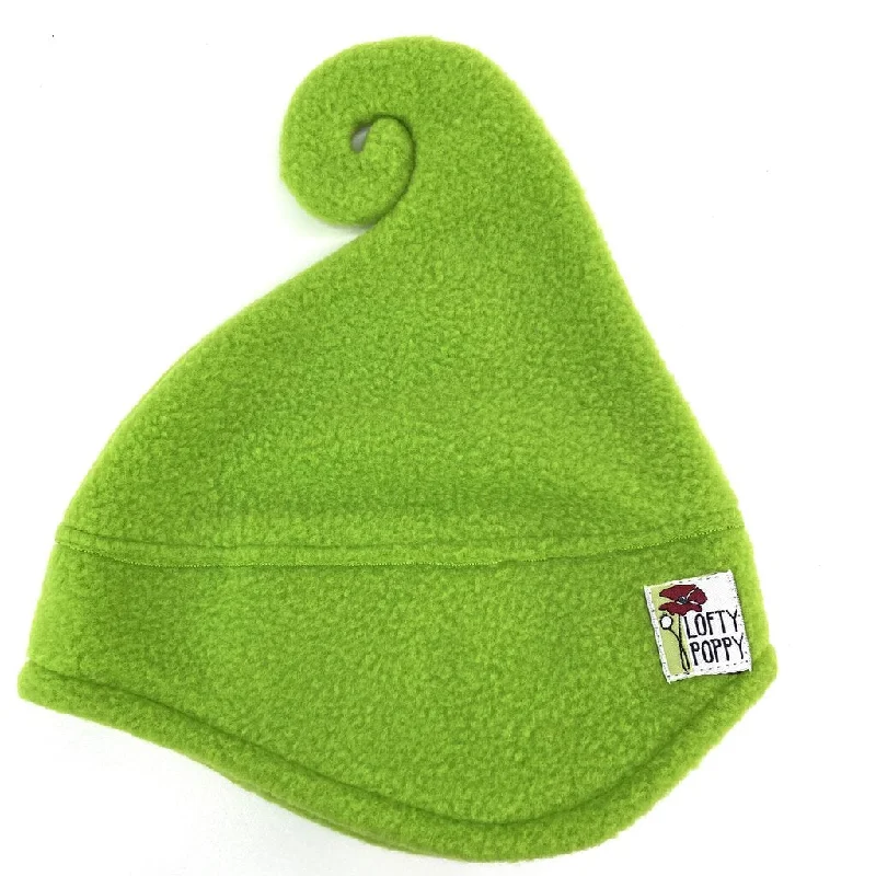 beanies for long hiking days-  Size L (big Kid): Lofty Poppy Locally Made GREEN Fleece Hat - NEW