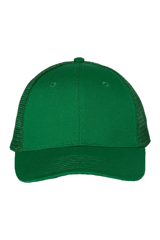 Men's hats for daily commute-mens hats with utility features-Valucap Mens Mesh Back Twill Snapback Trucker Hat - Kelly Green