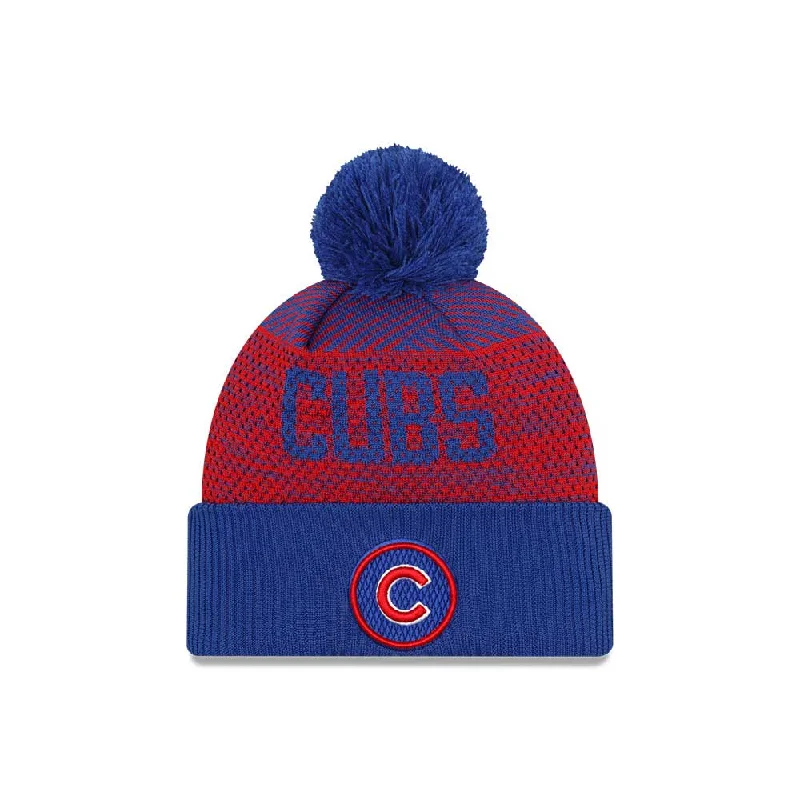 beanies for long walks in winter-  Chicago Cubs 2023 Sport Pom Knit Hat