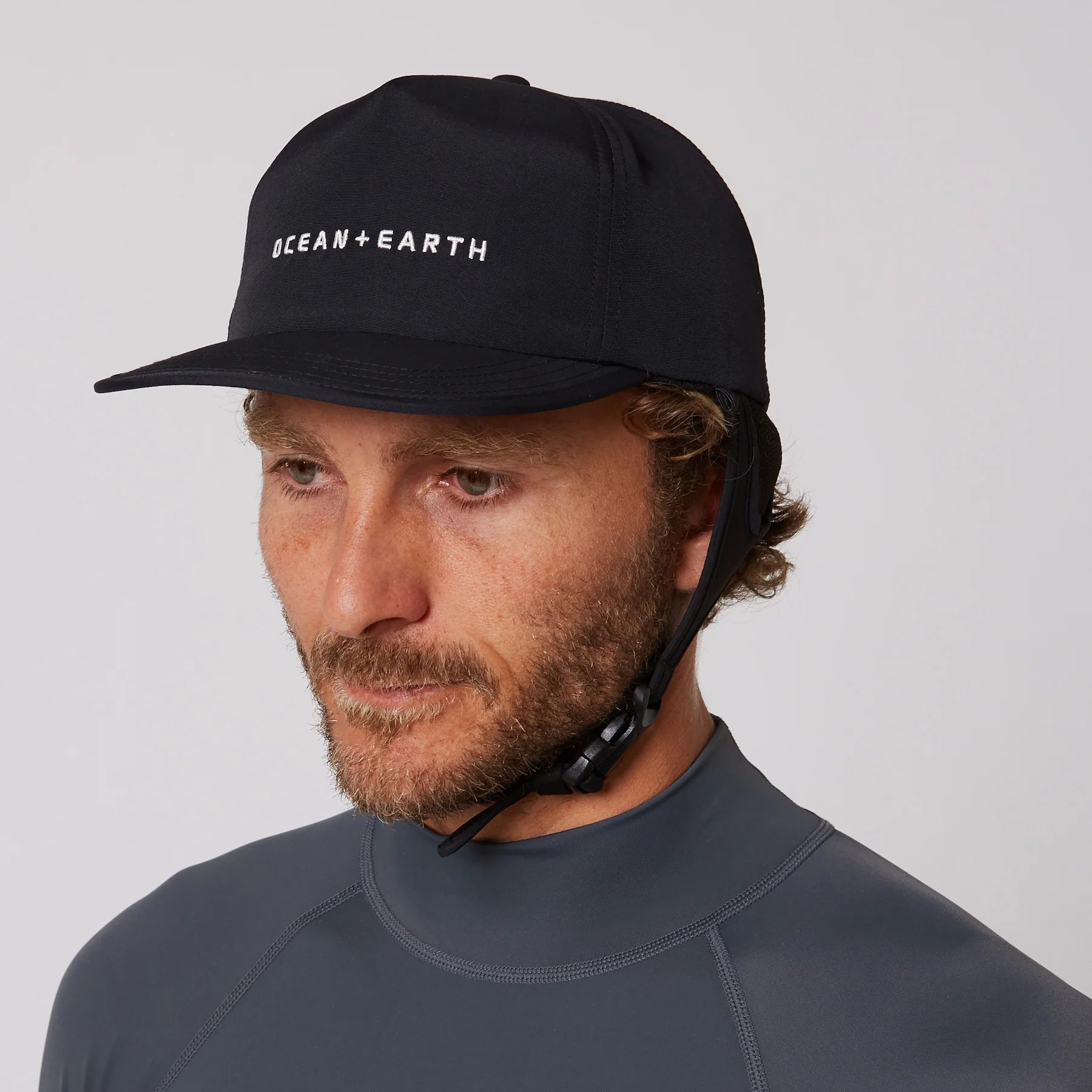 beanies with functional warmth-  O&E Indo Bingin Strapback Legionnaire Surf Hat - Black