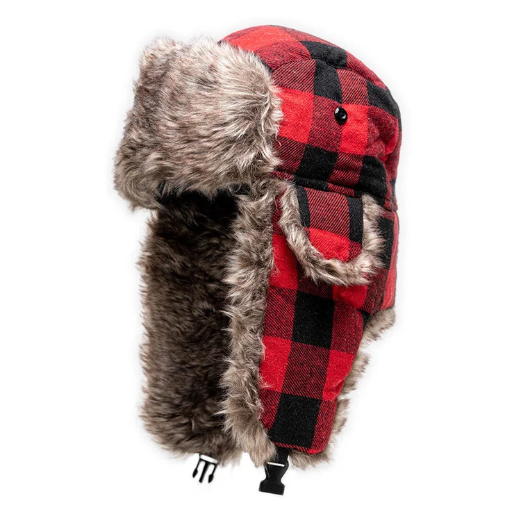 beanies for outdoor activities-  Trapper Hat | Lumberjack Red PreOrder