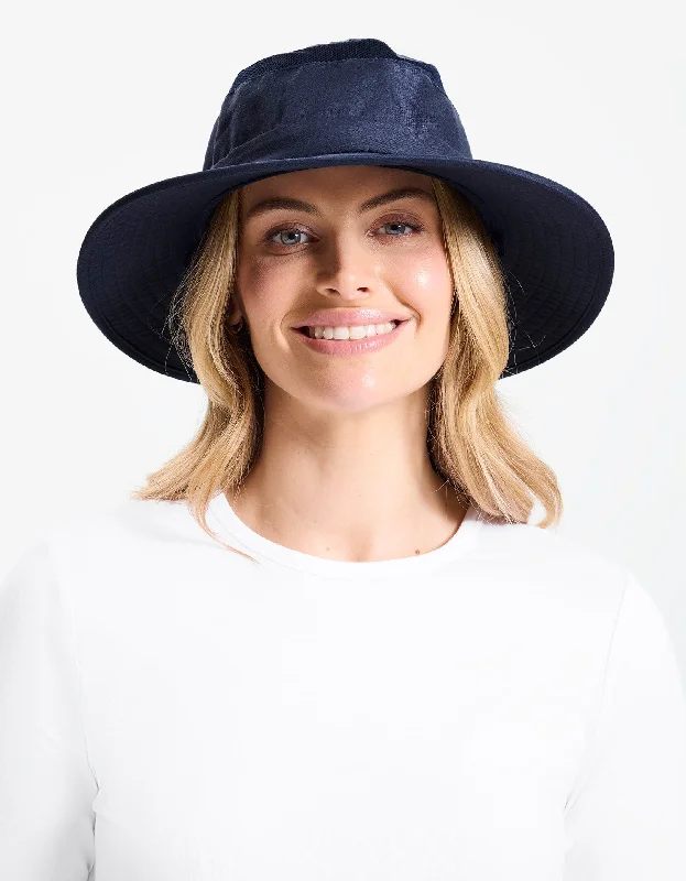 beanies for warmth-  Everyday Broad Brim Sun Hat With Pocket UPF 50+